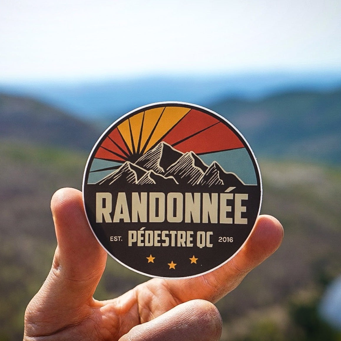 Autocollant Randonnée Pédestre Qc