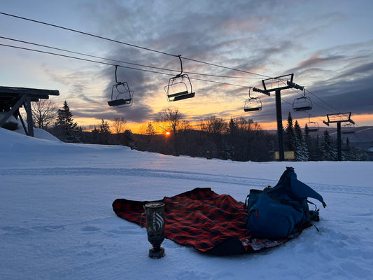 Stoneham en hiver : Ski touring pour admirer le lever de soleil
