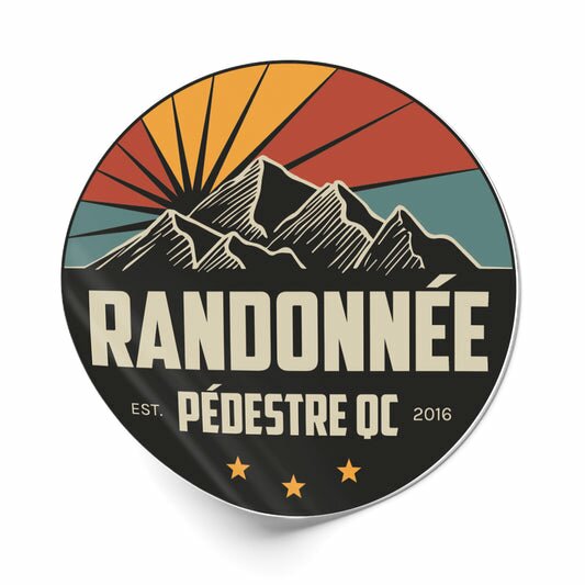 Autocollant Randonnée Pédestre Qc